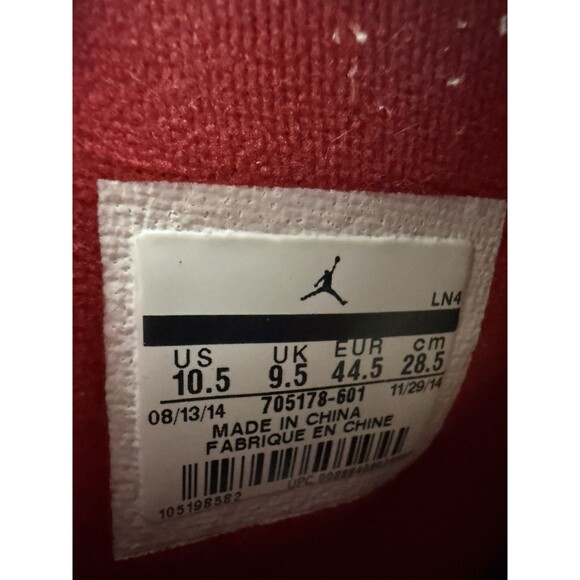 🔥 Air Jordan 10 Retro 30th Anniversary “Gym Red” 705178-601 – Size 10.5 (US) - Picture 9 of 15